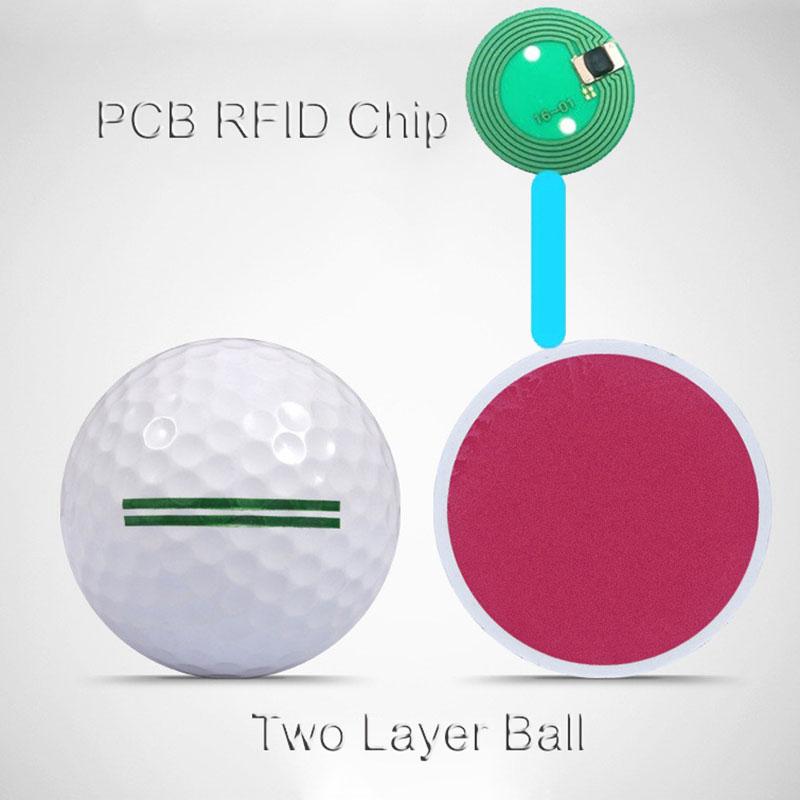 Hot Sale 2-lags Bold RFID Uhf Golfbold med chip Alien H3 til sporing og styring
