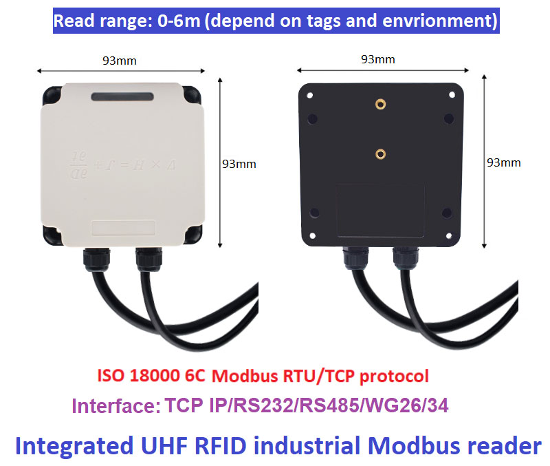 RFID industrilæser Modbus tilsluttet PLC UHF RFID alle RFID 915M -i-én produktionslinjestyring